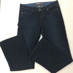 Paige Skyline Dark Wash Flare Jeans